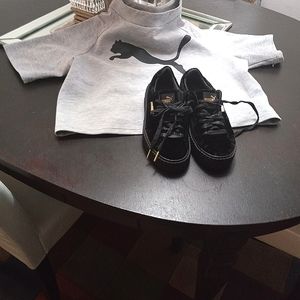 Fenty by Rihanna velvet sneakers